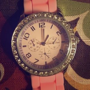 Used Darice Pink Silicone Watch